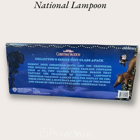 4 Pack 16 oz National Lampoon’s Christmas Vacation 2015 Glasses - Picture 3 of 9